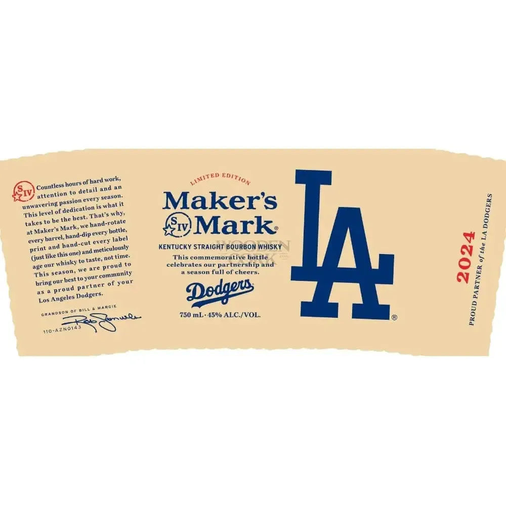 Maker’s Mark LA Dodgers 2024 Limited Edition Bourbon